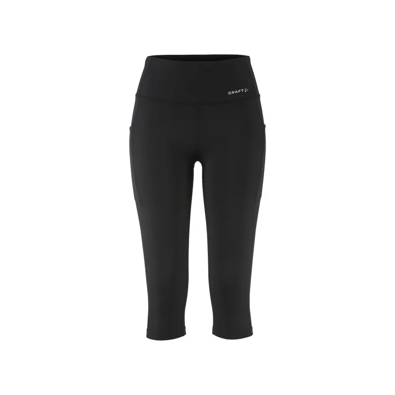 Udobne ženske 3/4 pajkice CRAFT za tek, fitness in trening. Elastične, zračne in z žepi za telefon. Popolna izbira za šport. Na voljo v AS Sport Outlet.